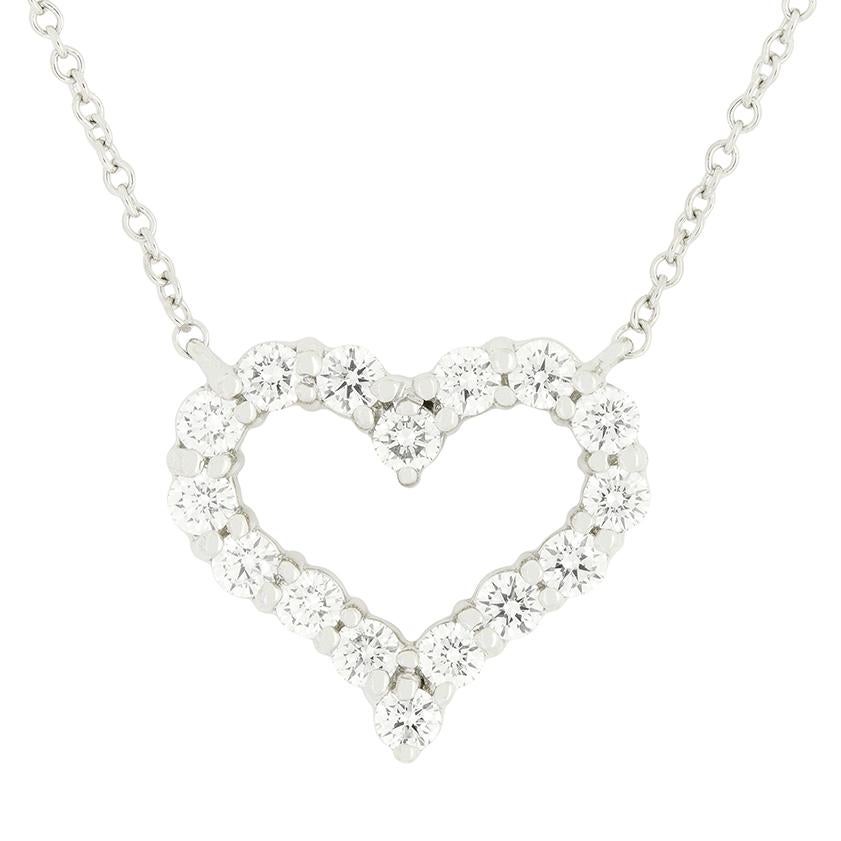 Ciondolo a forma di cuore con diamante da 0,54 carati di Tiffany & Co. In condizioni buone in vendita a London, GB