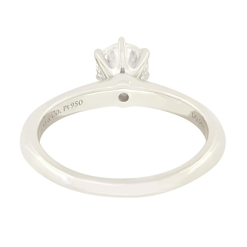 Tiffany & Co. 0.54ct Diamond Solitaire Ring In Good Condition In London, GB