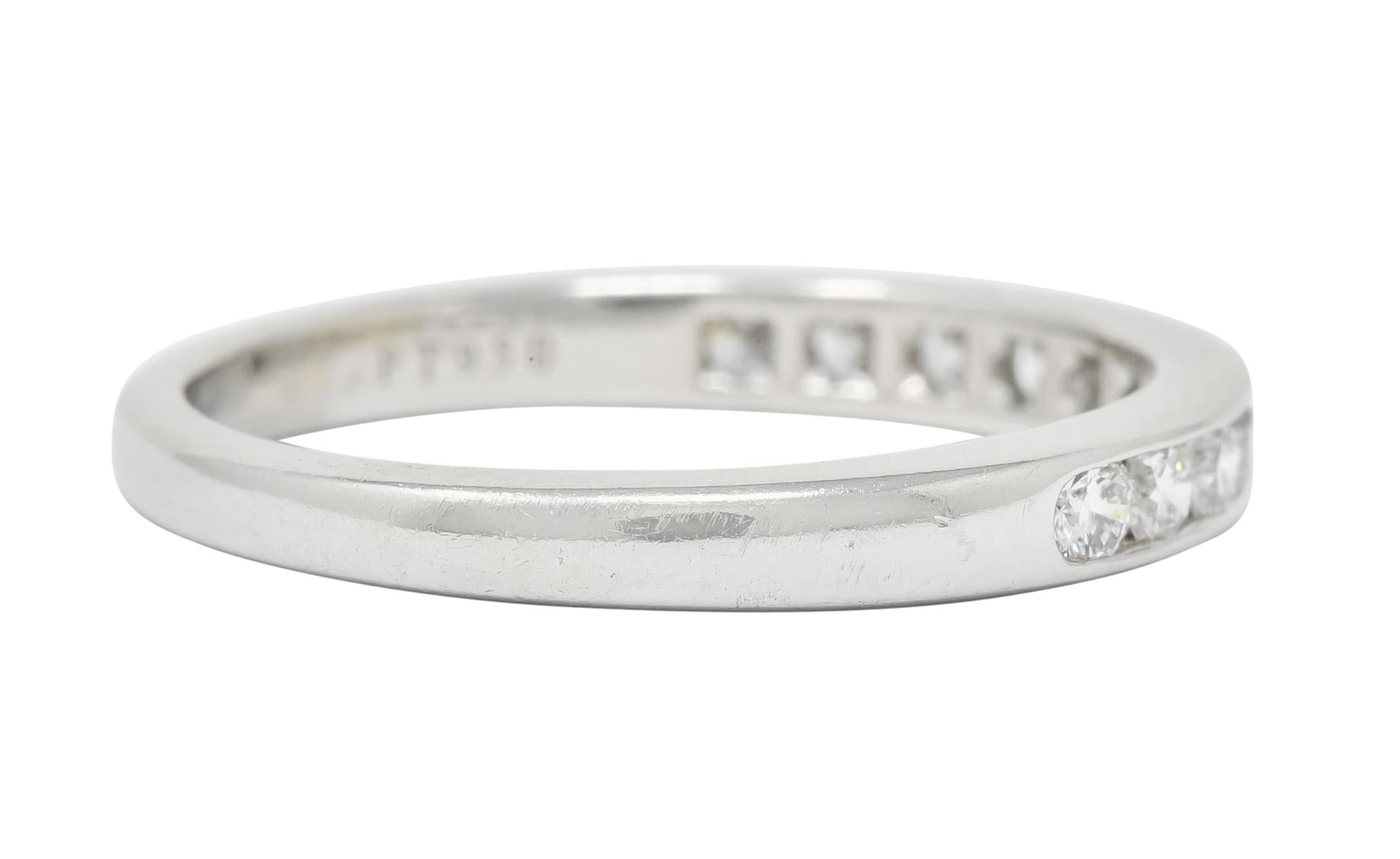 Contemporary Tiffany & Co. 0.55 Carat Diamond Platinum Anniversary Channel Band Ring