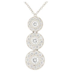 Tiffany & Co 0.55ct Diamond Circlet Triple Halo Pendant