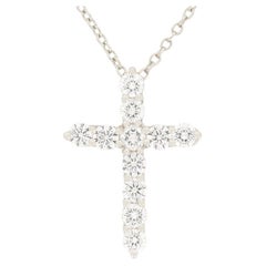 Tiffany & Co. 0.55ct Diamond Cross Necklace, c.1990s