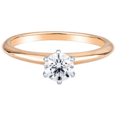 Tiffany & Co. 0.57ct Round I VS1 Diamond Solitaire Engagement Ring, 18kt Rose