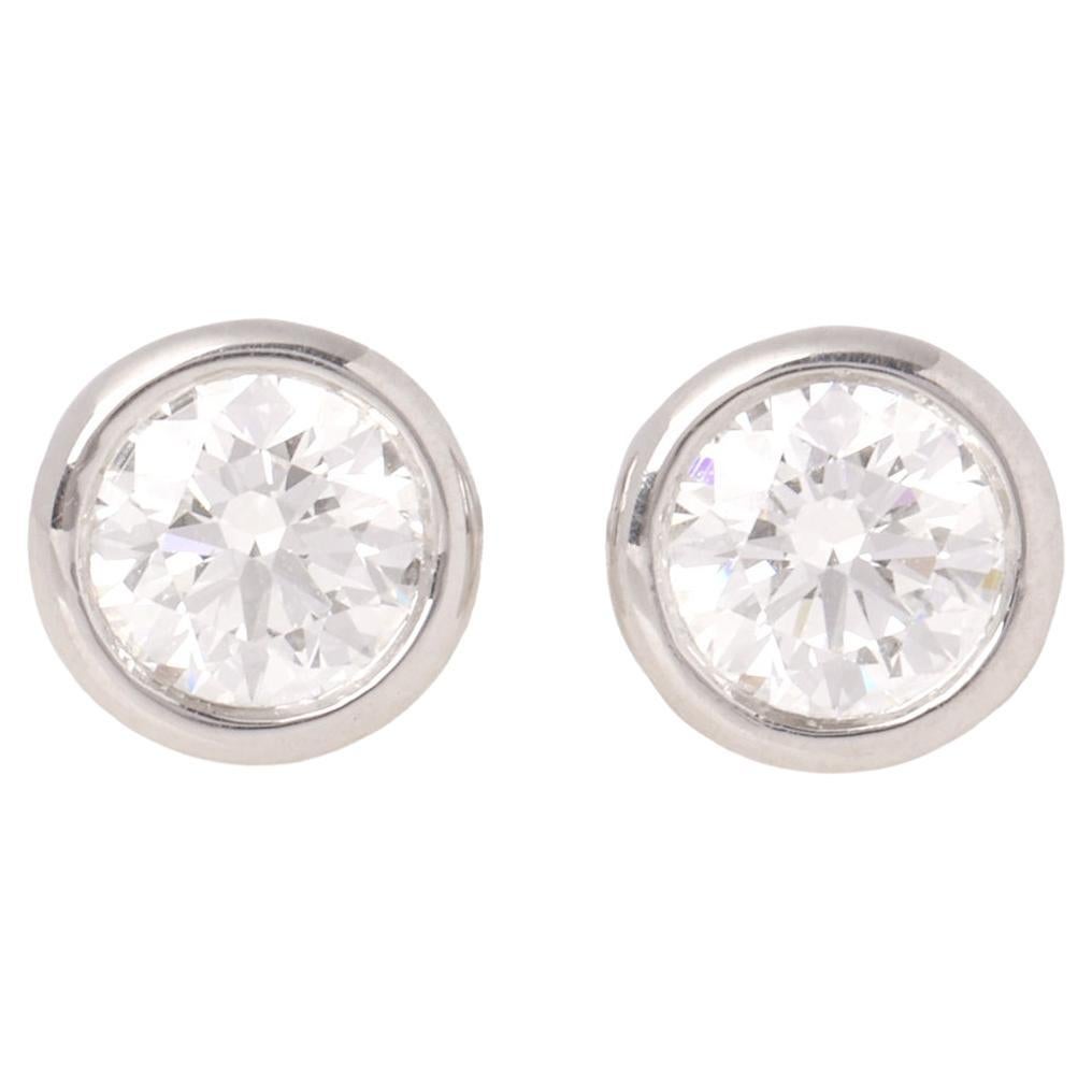 Tiffany & Co. Clous d'oreilles « by the Yard » en diamant 0,58 carat en vente