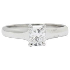 Tiffany & Co. 0.59 Carat Lucida Diamond Platinum Engagement Ring GIA, circa 2002