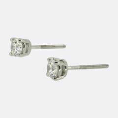 Tiffany & Co. 0.64 Carat Diamond Stud Earrings
