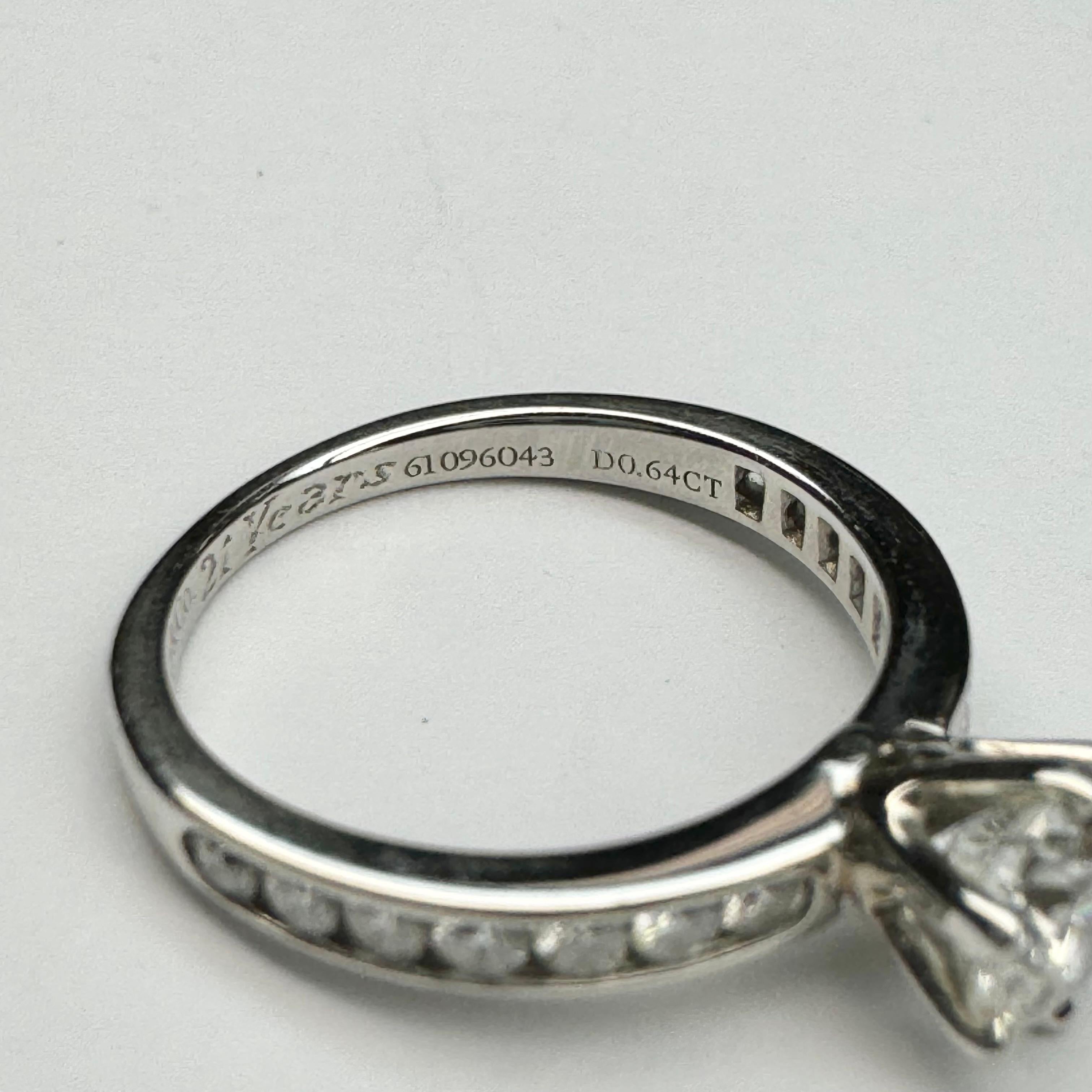 Tiffany & Co. Bague à diamant de 0,64ct Bon état - En vente à New York, NY