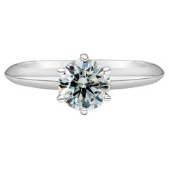 Tiffany & Co. 0.66 Carat Round Diamond Solitaire Engagement Ring