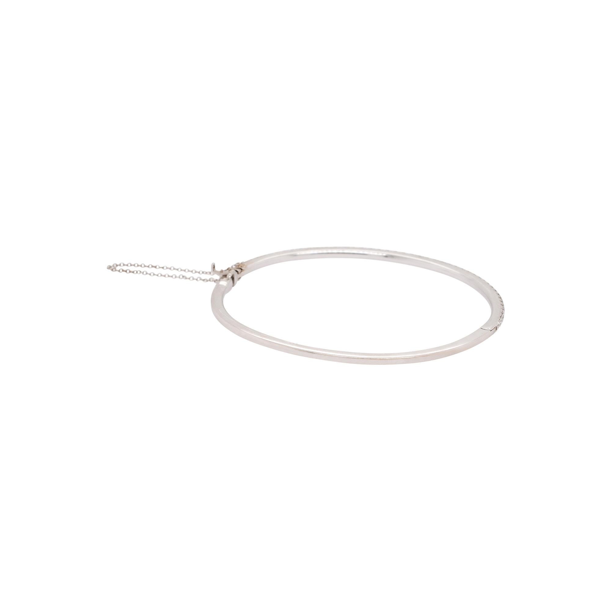 Tiffany & Co. Bracelet jonc pour femme en or 18 carats avec pavé de diamants de 0,67 carat Unisexe en vente