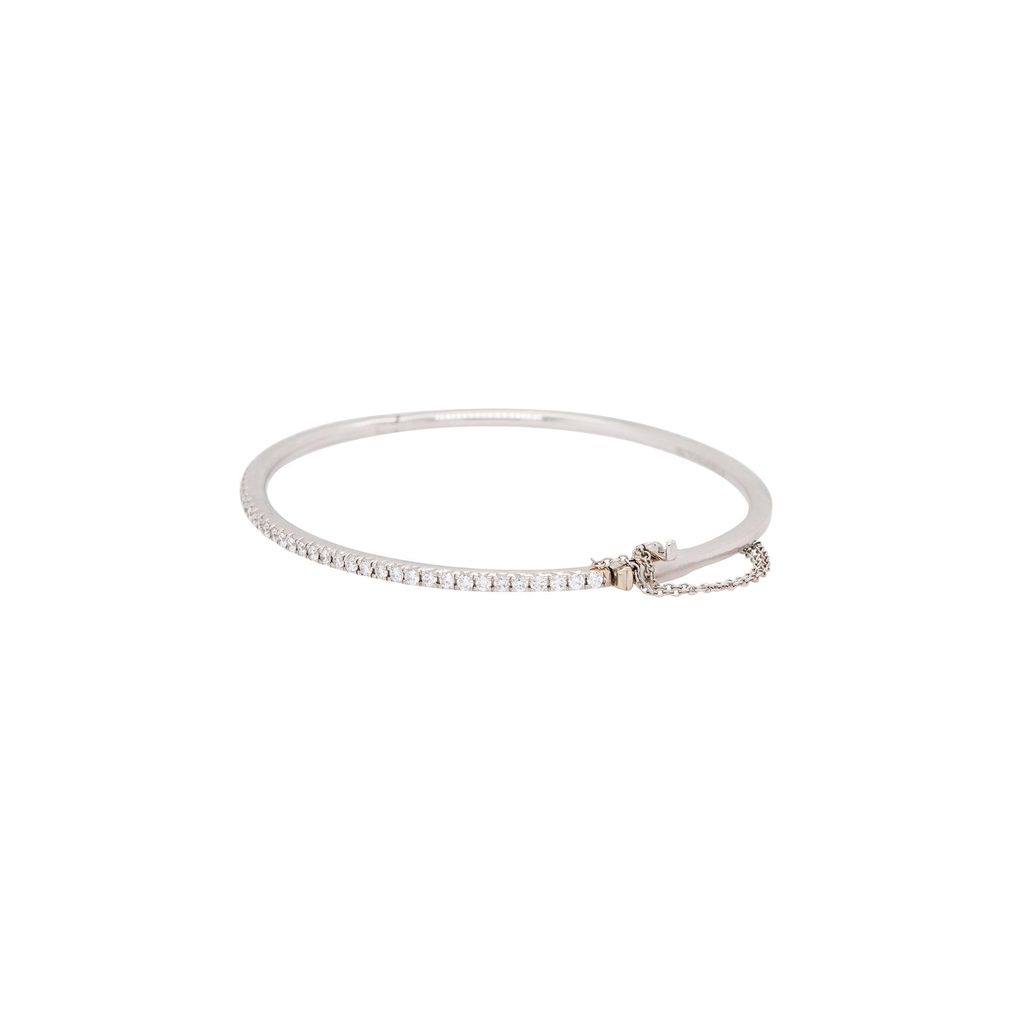 Tiffany & Co. brazalete de mujer con pavé de diamantes de 0,67 quilates 18 quilates en stock en venta 3