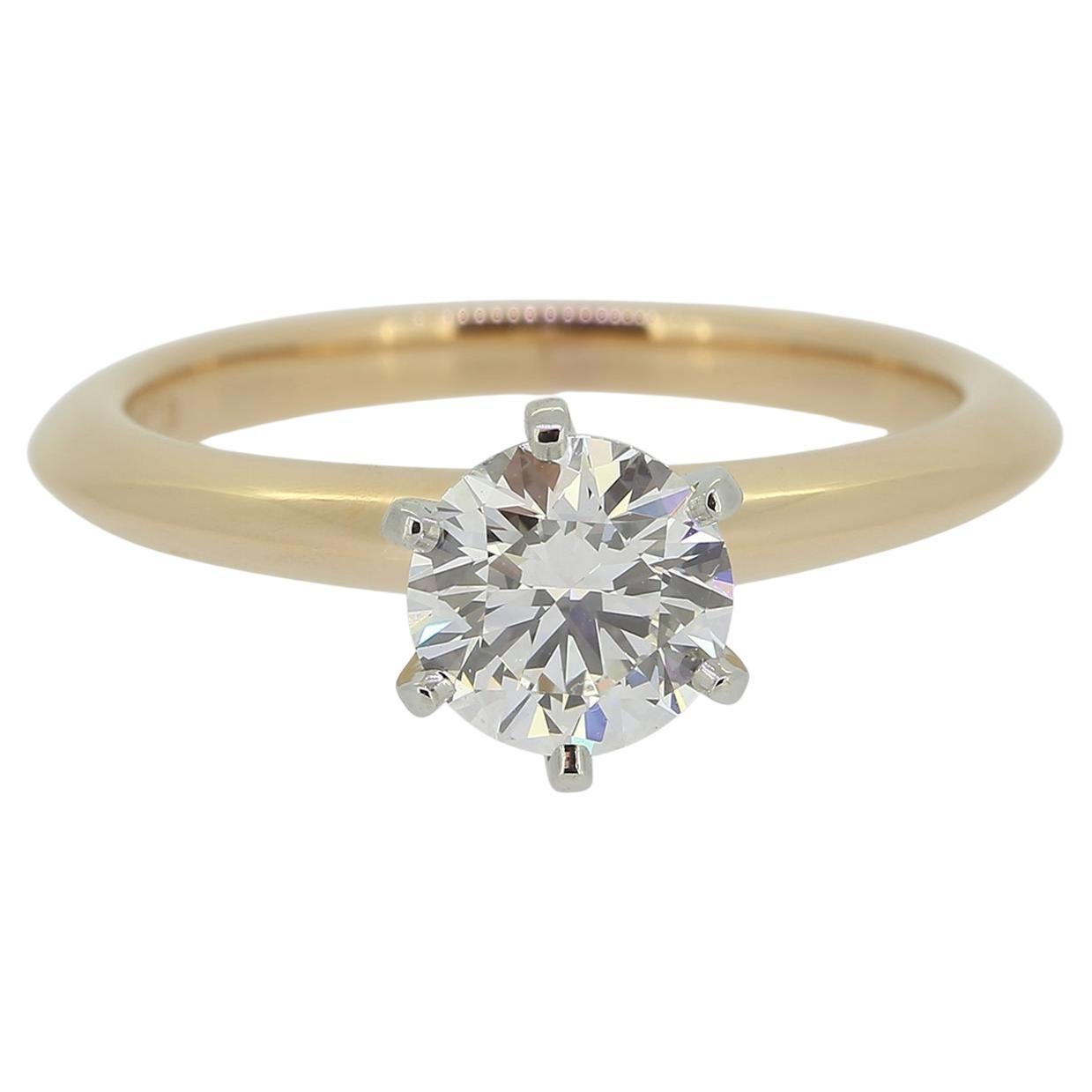 Tiffany & Co. 0.69 Carat Diamond Engagement Ring For Sale