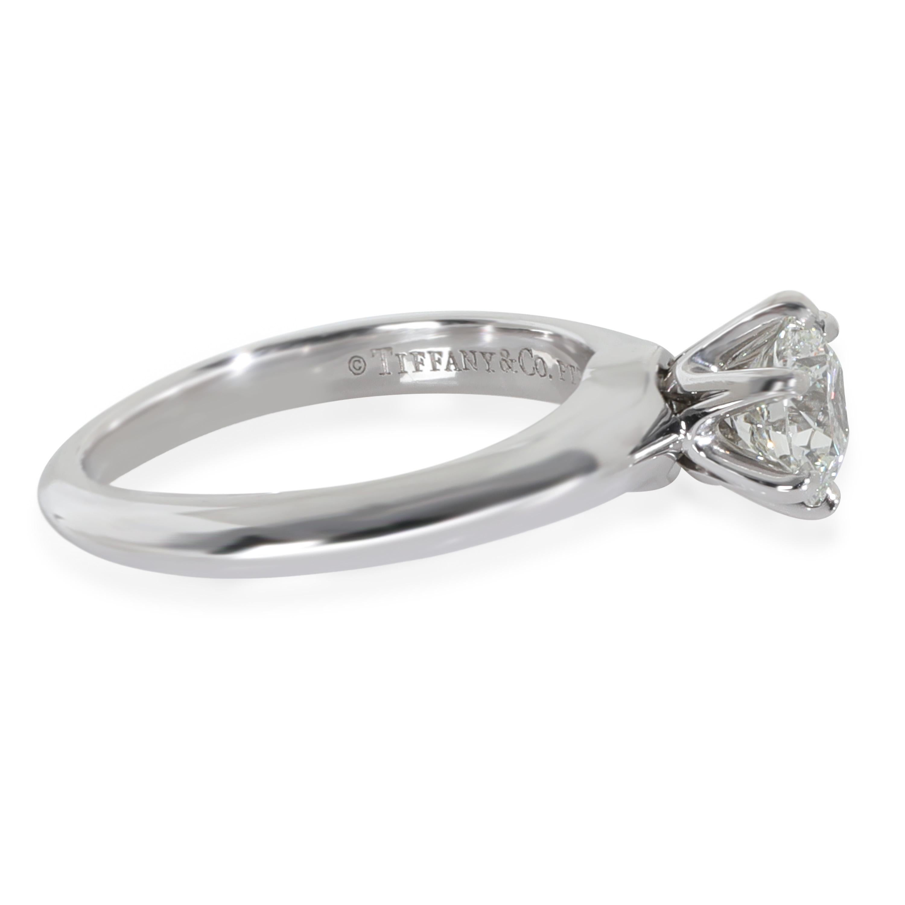 Round Cut Tiffany & Co. 0.69 ct Round Brilliant Diamond Engagement Ring For Sale