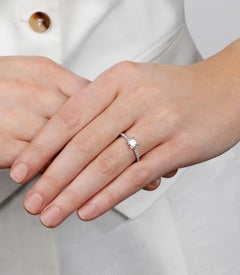 Tiffany & Co. 0.70ct Princess Cut Diamond Platinum Novo Ring