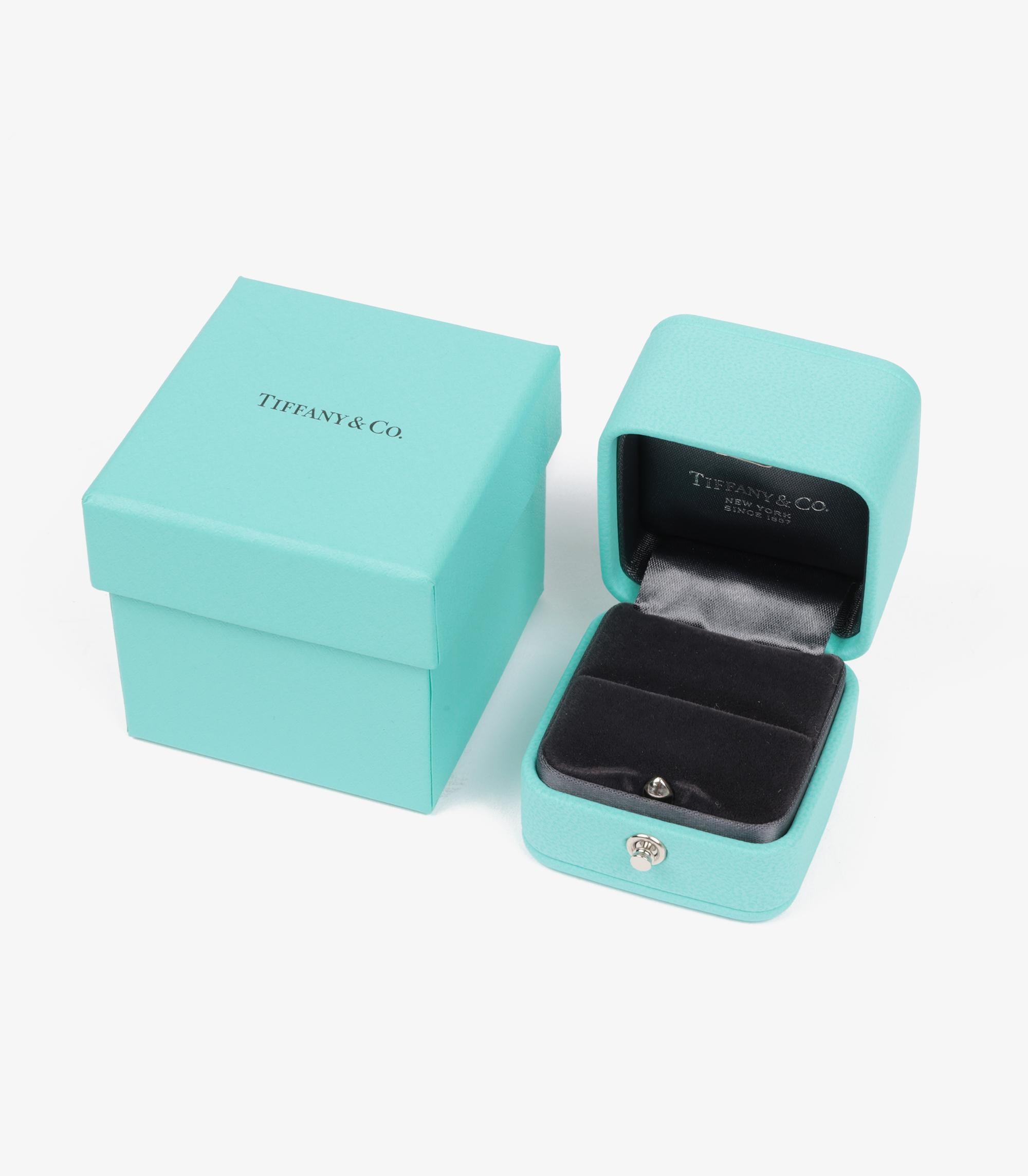 Tiffany & Co. 0.70ct Princess Cut Diamond Platinum Novo Ring For Sale 2