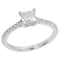Tiffany & Co. 0.70ct Princess Cut Diamond Platinum Novo Ring