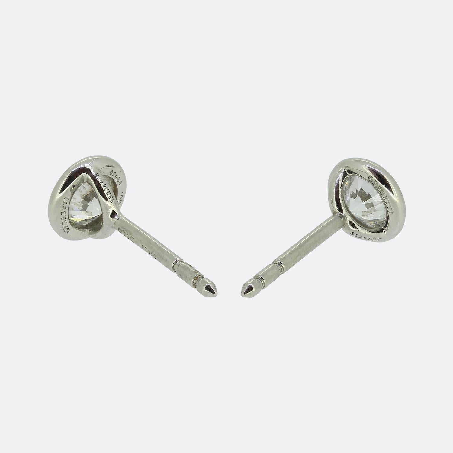 Taglio brillante Tiffany & Co. Orecchini con diamanti da 0,72 carati per metro in vendita