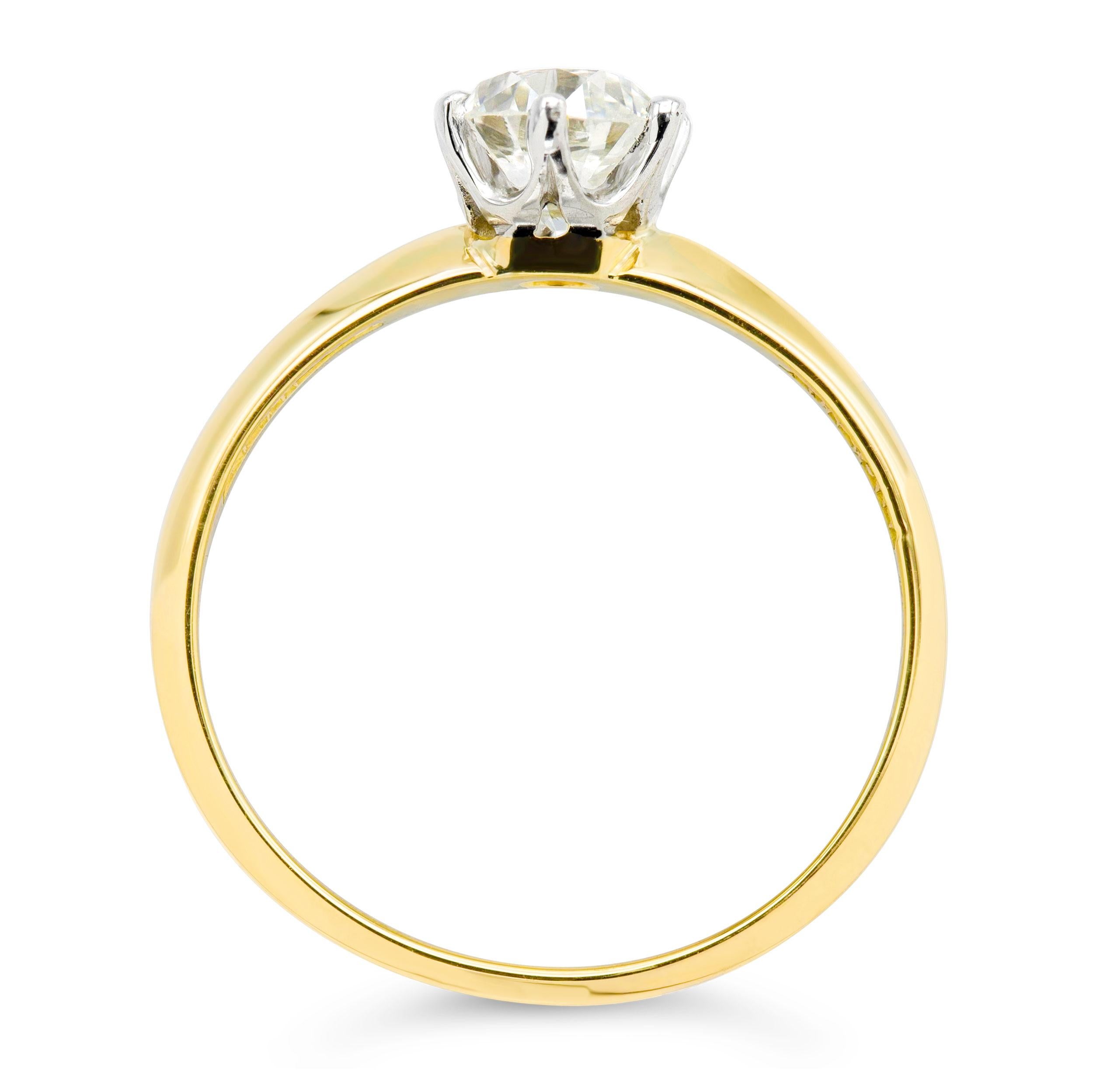 tiffany gold solitaire engagement ring