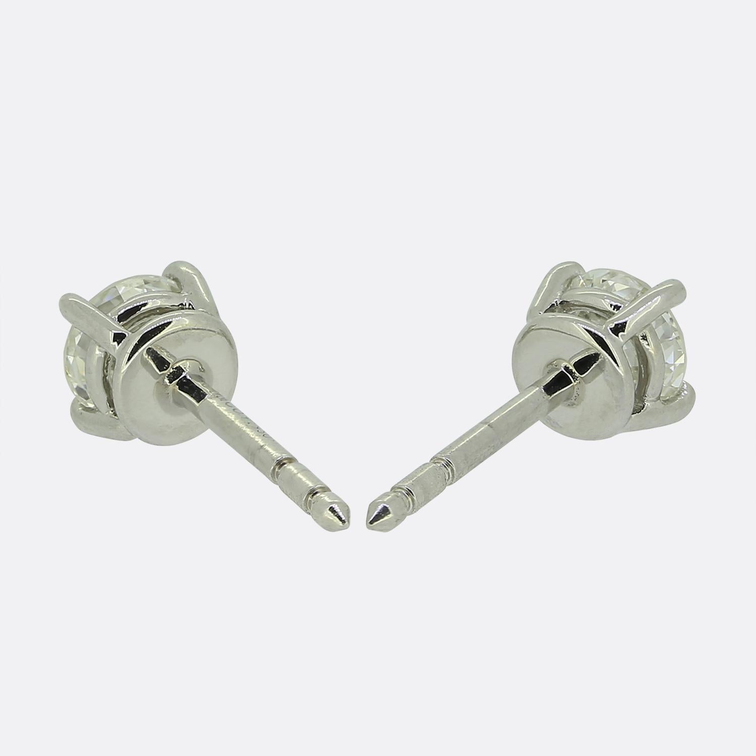 Taglio brillante Orecchini con diamanti Tiffany & Co. da 0.74 carati in vendita