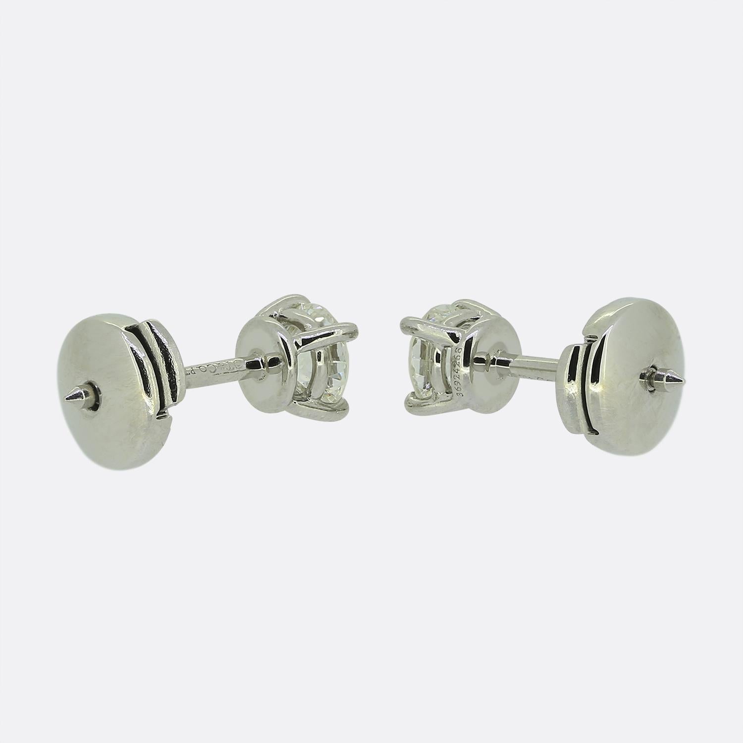 Orecchini con diamanti Tiffany & Co. da 0.74 carati In condizioni ottime in vendita a London, GB