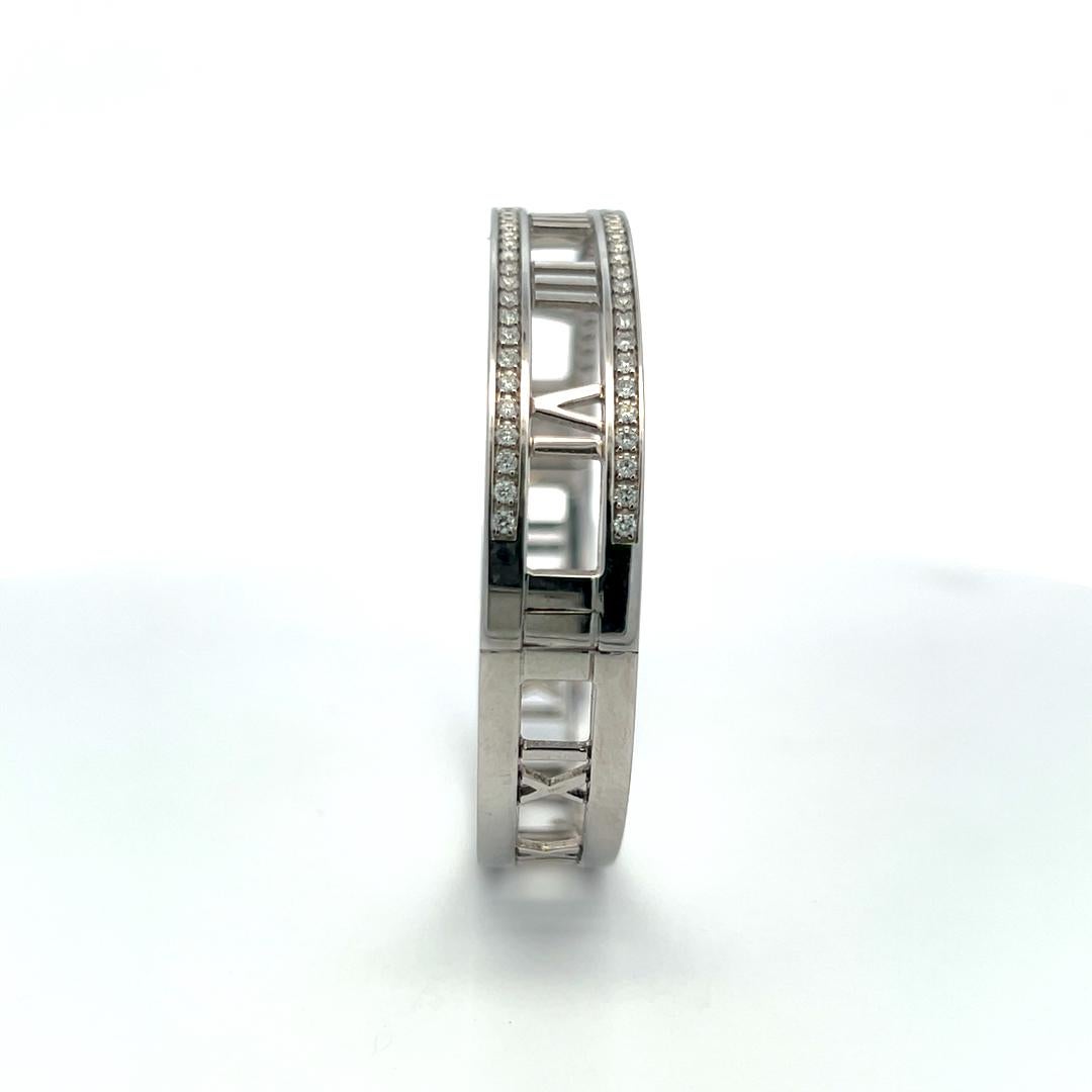 Tiffany & Co. 0,74 Karat runder Diamant 18 Karat Weißgold-Armreif im Angebot 7
