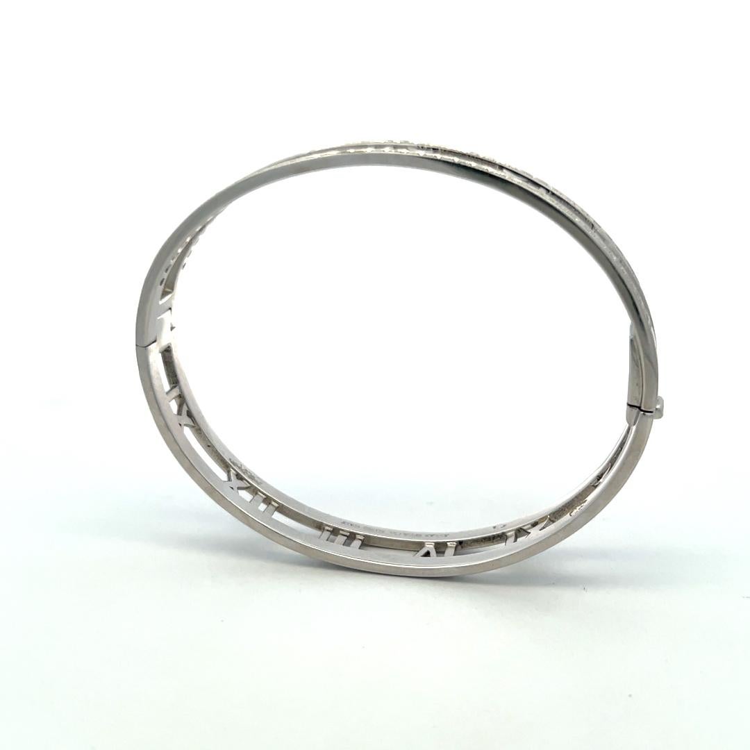 Tiffany & Co. 0,74 Karat runder Diamant 18 Karat Weißgold-Armreif im Angebot 8