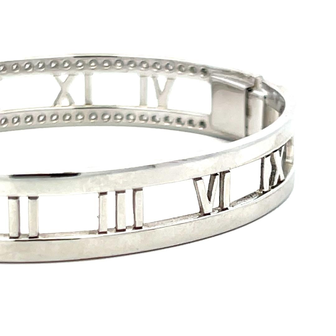 Tiffany & Co. 0,74 Karat runder Diamant 18 Karat Weißgold-Armreif im Angebot 3