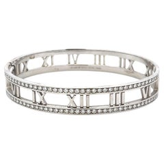 Tiffany & Co. 0,74 Karat runder Diamant 18 Karat Weißgold-Armreif