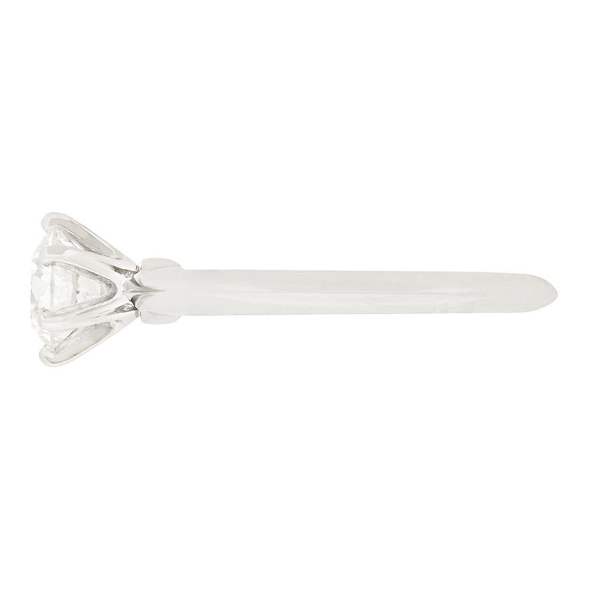 Brilliant Cut Tiffany & Co. 0.74ct Diamond Solitaire Ring For Sale