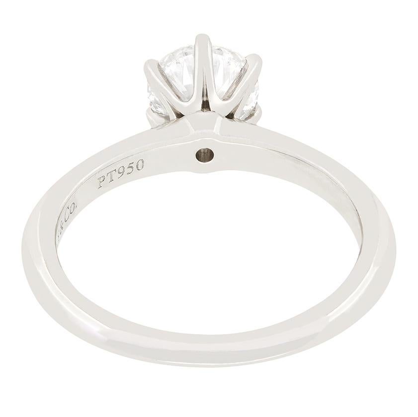 Tiffany & Co. 0.74ct Diamond Solitaire Ring In Good Condition For Sale In London, GB