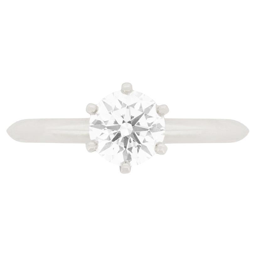Tiffany & Co. 0.74ct Diamond Solitaire Ring For Sale
