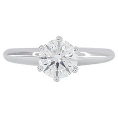 Tiffany & Co. 0.75 Round Brilliant Cut Diamond Engagement Ring 