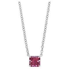 Tiffany &. Co 0.75ct VS2 Fancy Purplish Red Argyle Diamond Necklace