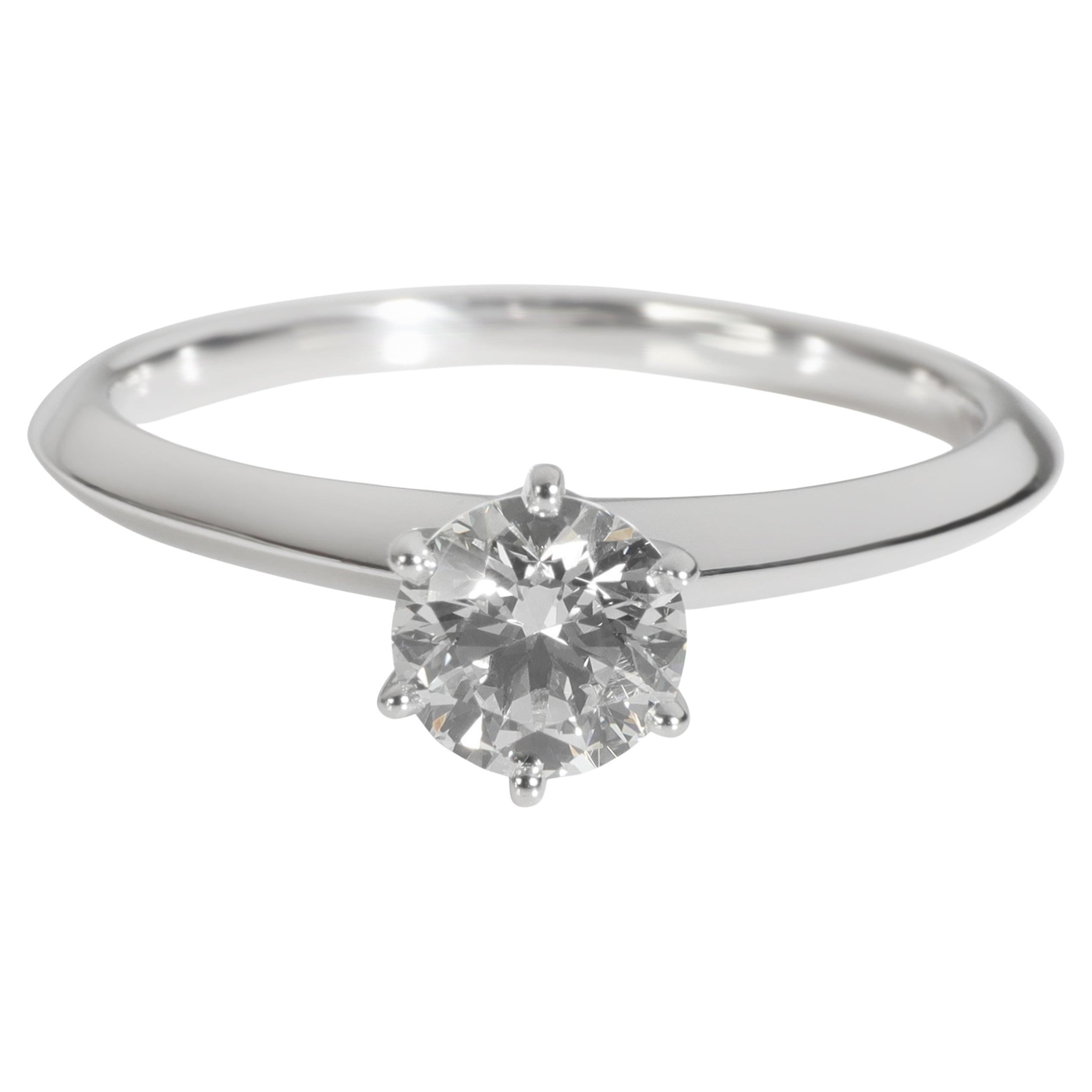 Tiffany 
Co. Bague de fiançailles à diamants ronds et brillants de 0.76 ct
