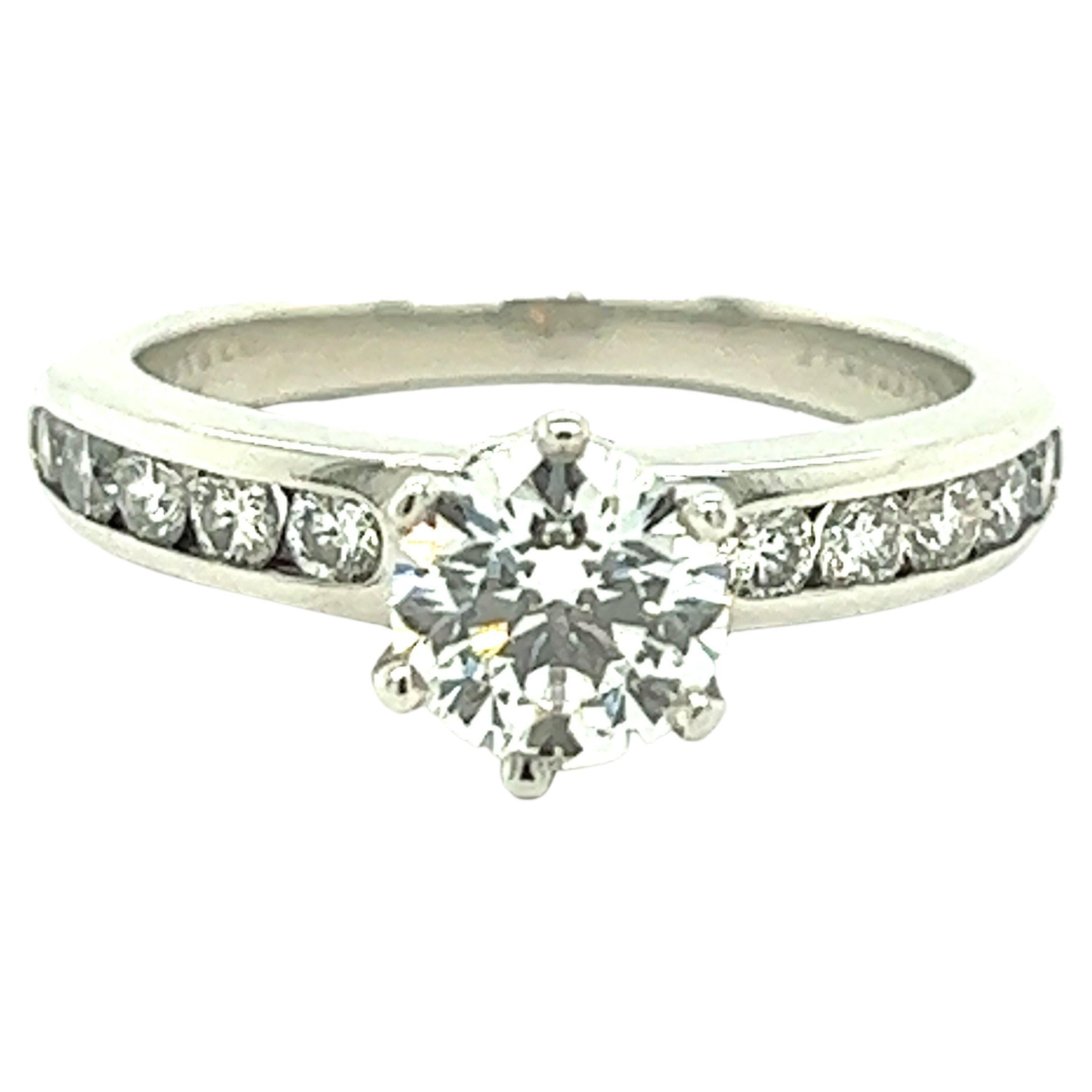 Tiffany & Co. 0.77 Carat Diamond Solitaire Engagement Ring