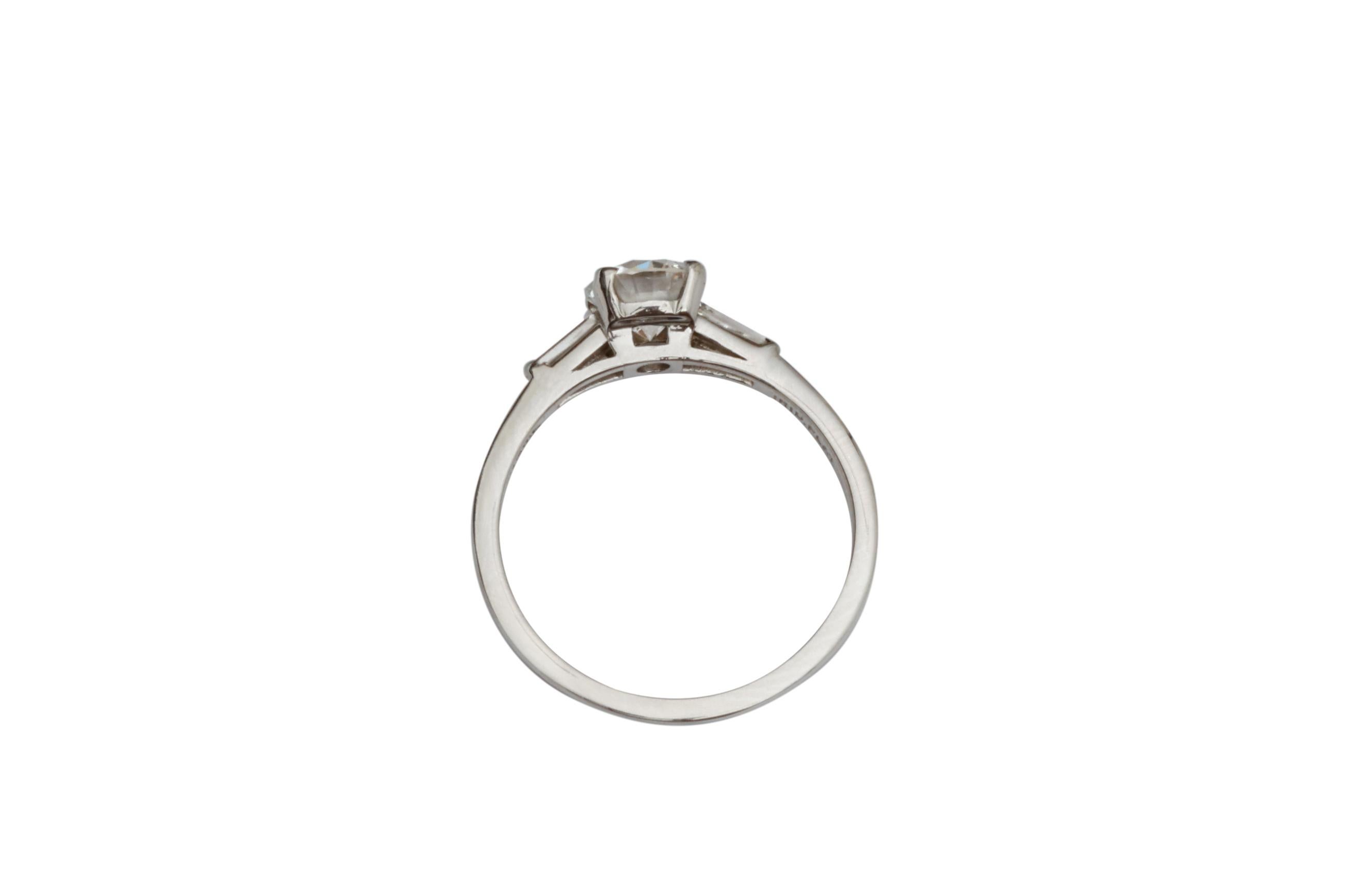 Verlobungsring aus Platin mit 0,78 Karat Diamanten von Tiffany & Co. (Moderne)