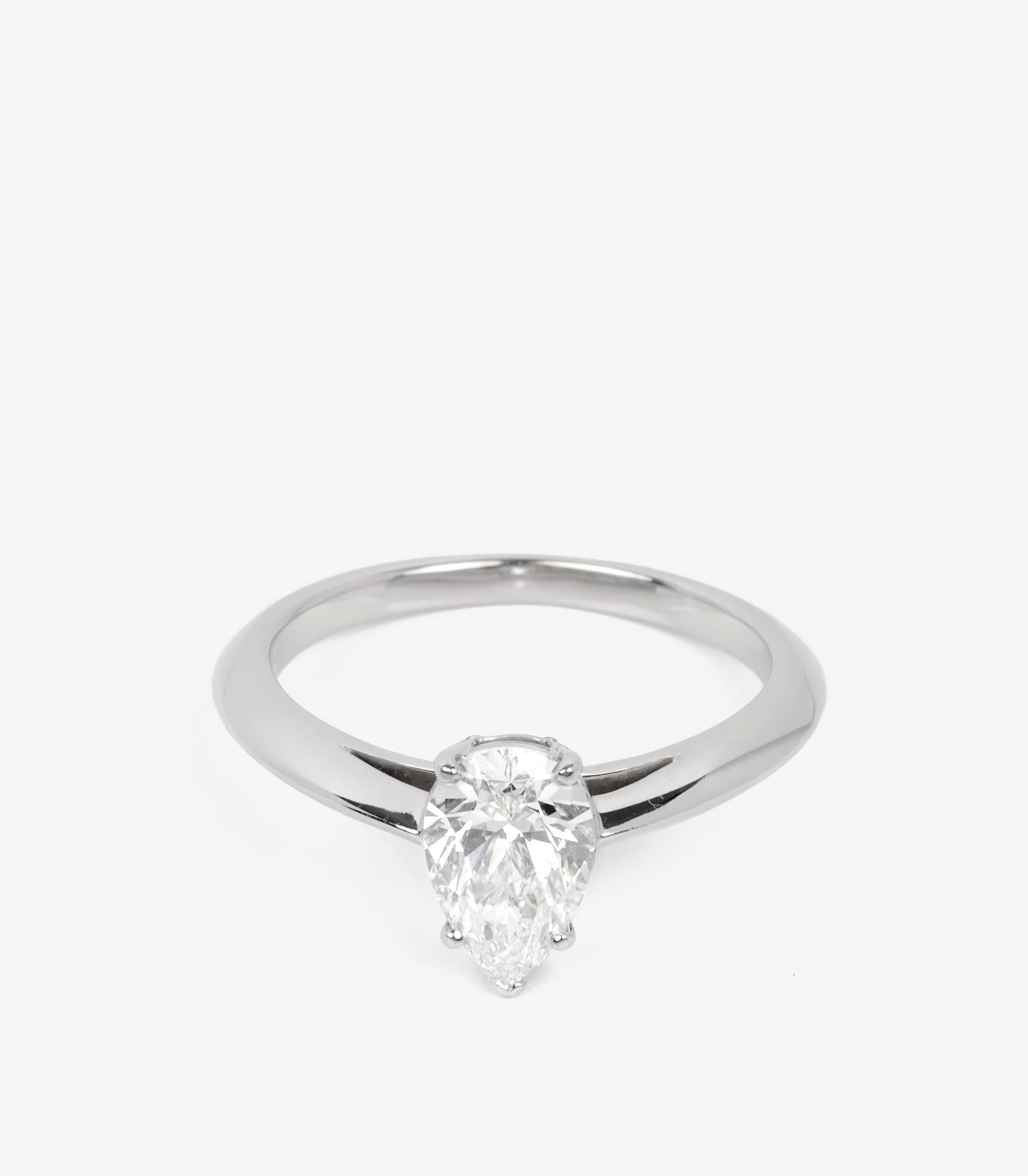 Tiffany & Co. 0.79ct Pear Cut Diamond Platinum Ring

Brand- Tiffany & Co.
Model- Pear Cut Diamond Ring
Product Type- Ring
Accompanied By- Tiffany & Co Box, Certificate
Material(s)- Platinum
Gemstone- Diamond
UK Ring Size- H 1/2
EU Ring Size- 47
US