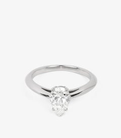 Tiffany & Co. 0.79ct Pear Cut Diamond Platinum Ring