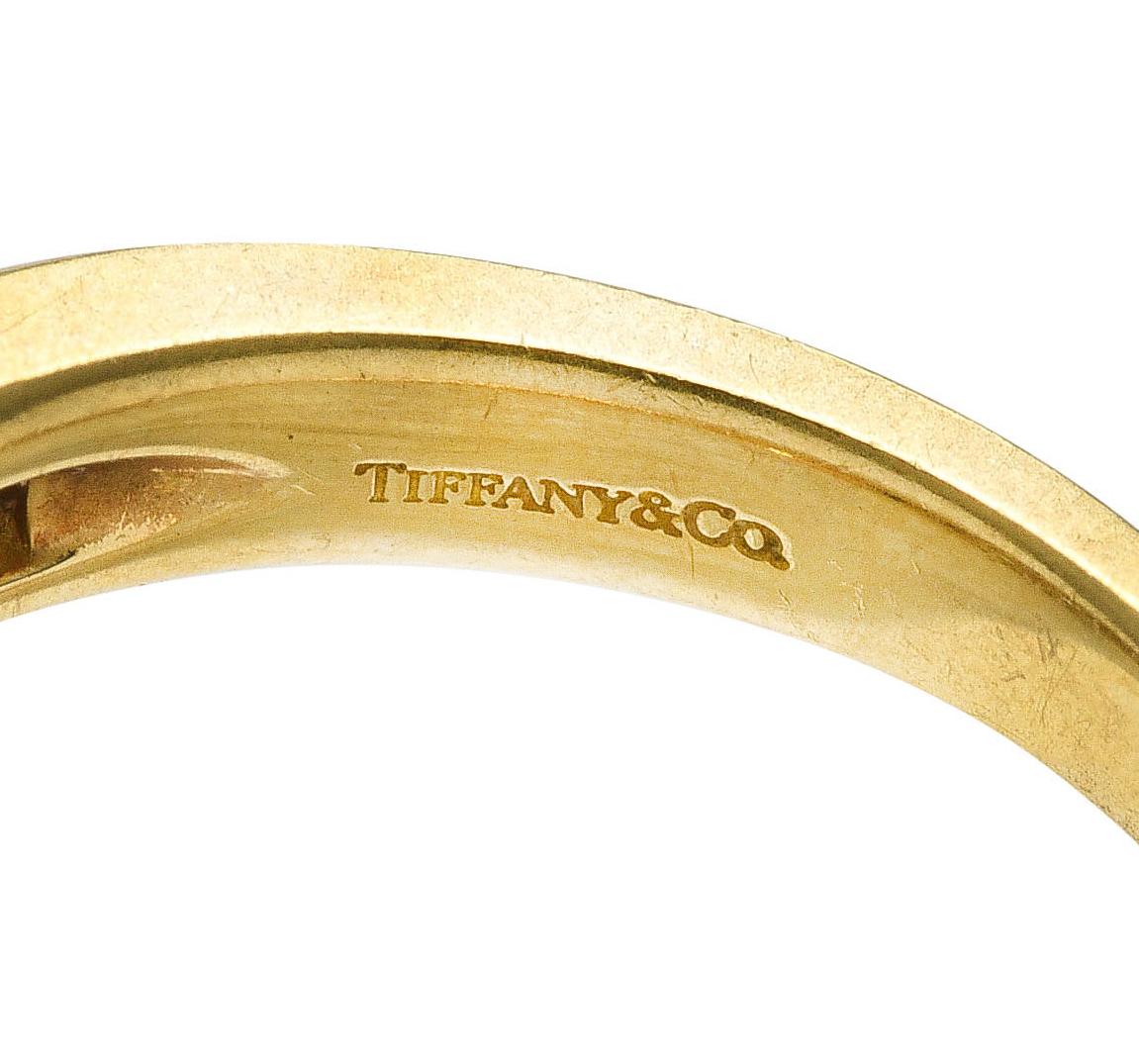Women's or Men's Tiffany & Co. 0.80 Carat Princess Diamond 18 Karat Yellow Gold Channel Band Ring