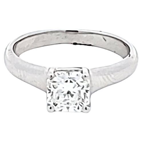 Tiffany & Co 0.81 Carat Cushion Brilliant Diamond Platinum Engagement Ring