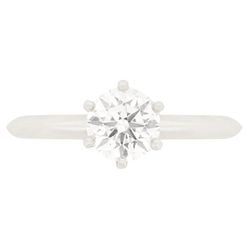 Tiffany & Co. 0.81ct Diamond Solitaire Ring For Sale