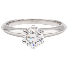 Tiffany & Co. 0.83 Carat Center E VS1 Round Solitaire Ring 'Ret:10, 000'