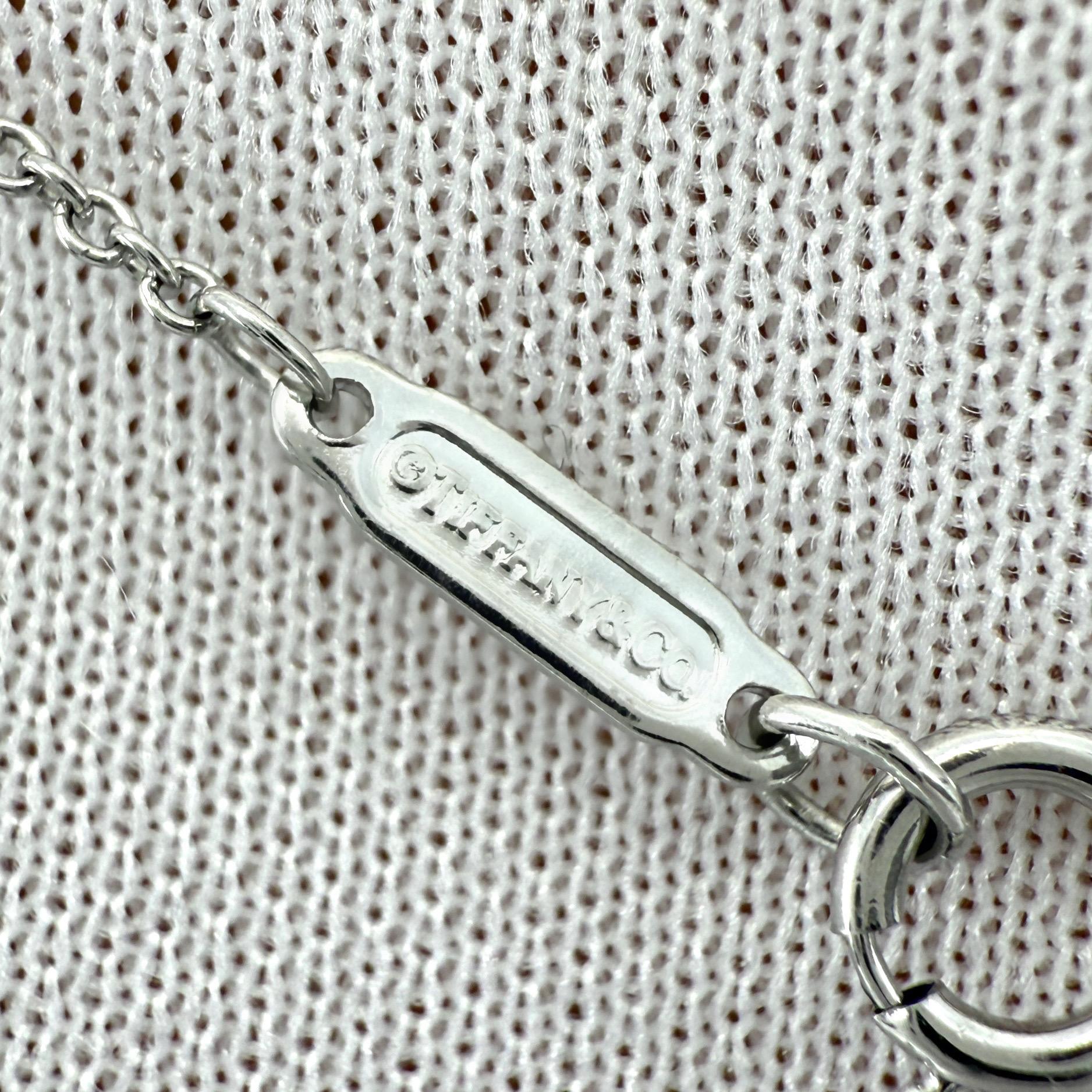 Tiffany & Co. 0.86ct Natural Round Cut Diamond VVS Platinum Pendant Necklace 5