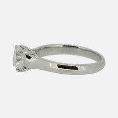 Tiffany & Co. 0.88 Carat Lucida Cut Diamond Solitaire Ring