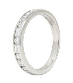 Tiffany & Co. 0.66 CTW Diamond Platinum Channel Band Stacking Ring