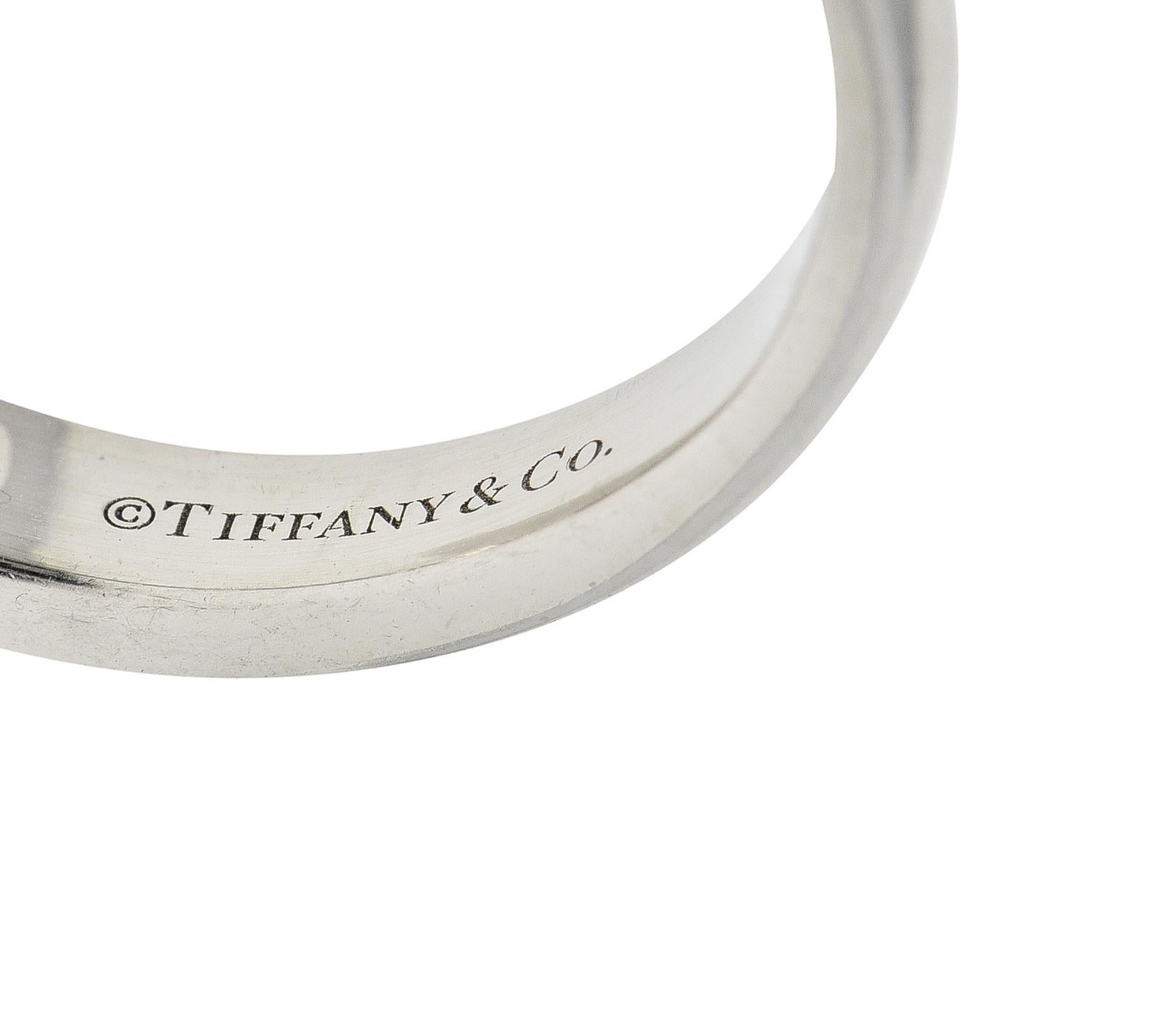 Tiffany & Co. 0.66 CTW Diamond Platinum Channel Band Stacking Ring 1