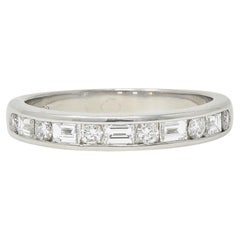 Tiffany & Co. 0.66 CTW Diamond Platinum Channel Band Stacking Ring