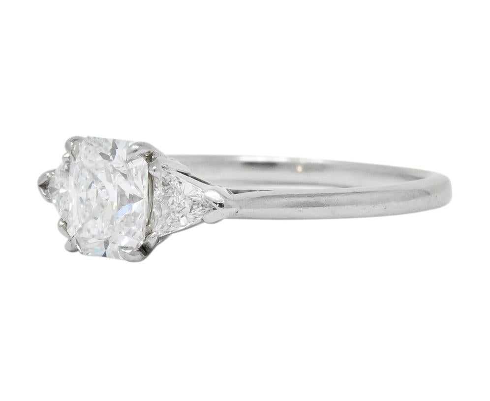 Tiffany & Co. 0.89 Carat Lucida Triangular Diamond Platinum Engagement Ring 1