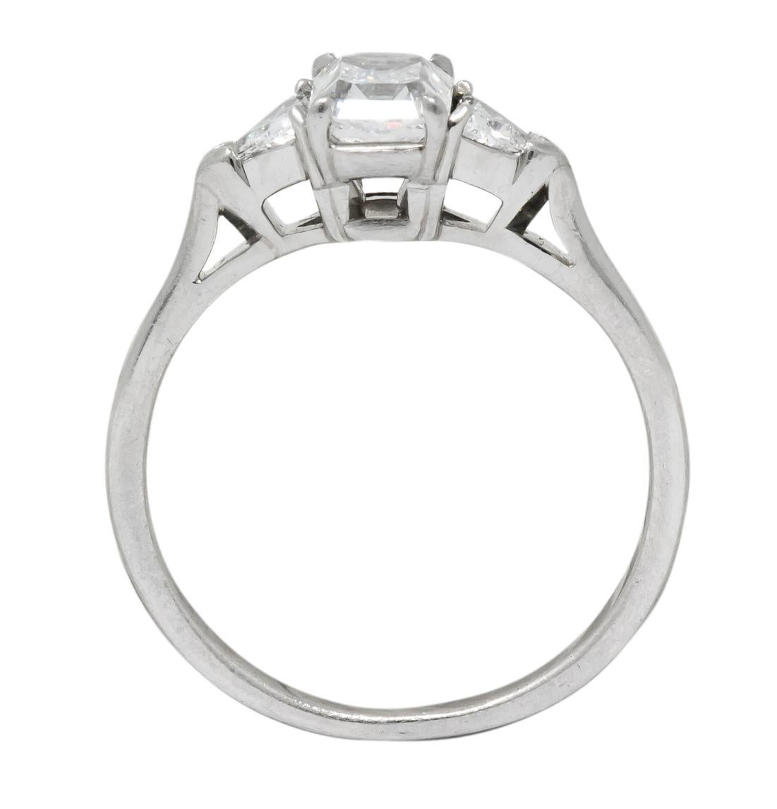 Tiffany & Co. 0.89 Carat Lucida Triangular Diamond Platinum Engagement Ring 2