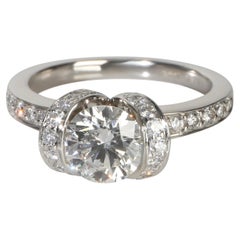 Tiffany & Co. 0.9 ct Round Brilliant Diamond Ribbon Engagement Ring