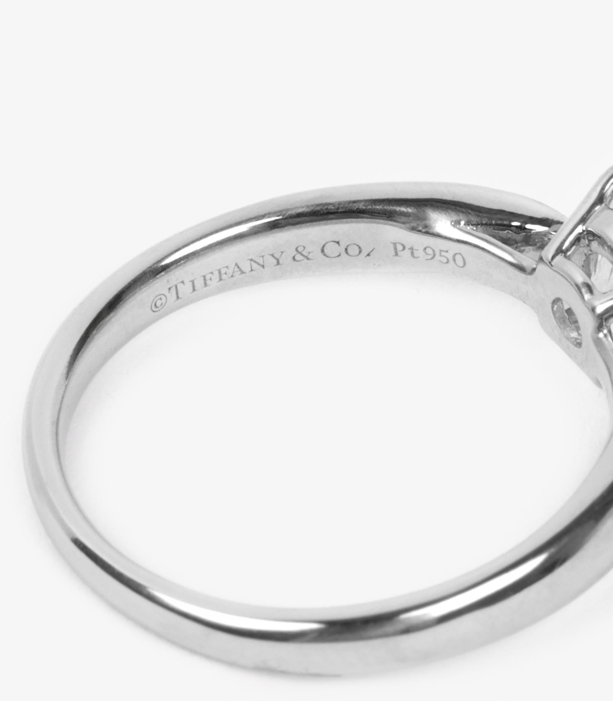 Women's or Men's Tiffany & Co. 0.90ct Brilliant Cut Diamond Platinum Harmony Ring For Sale