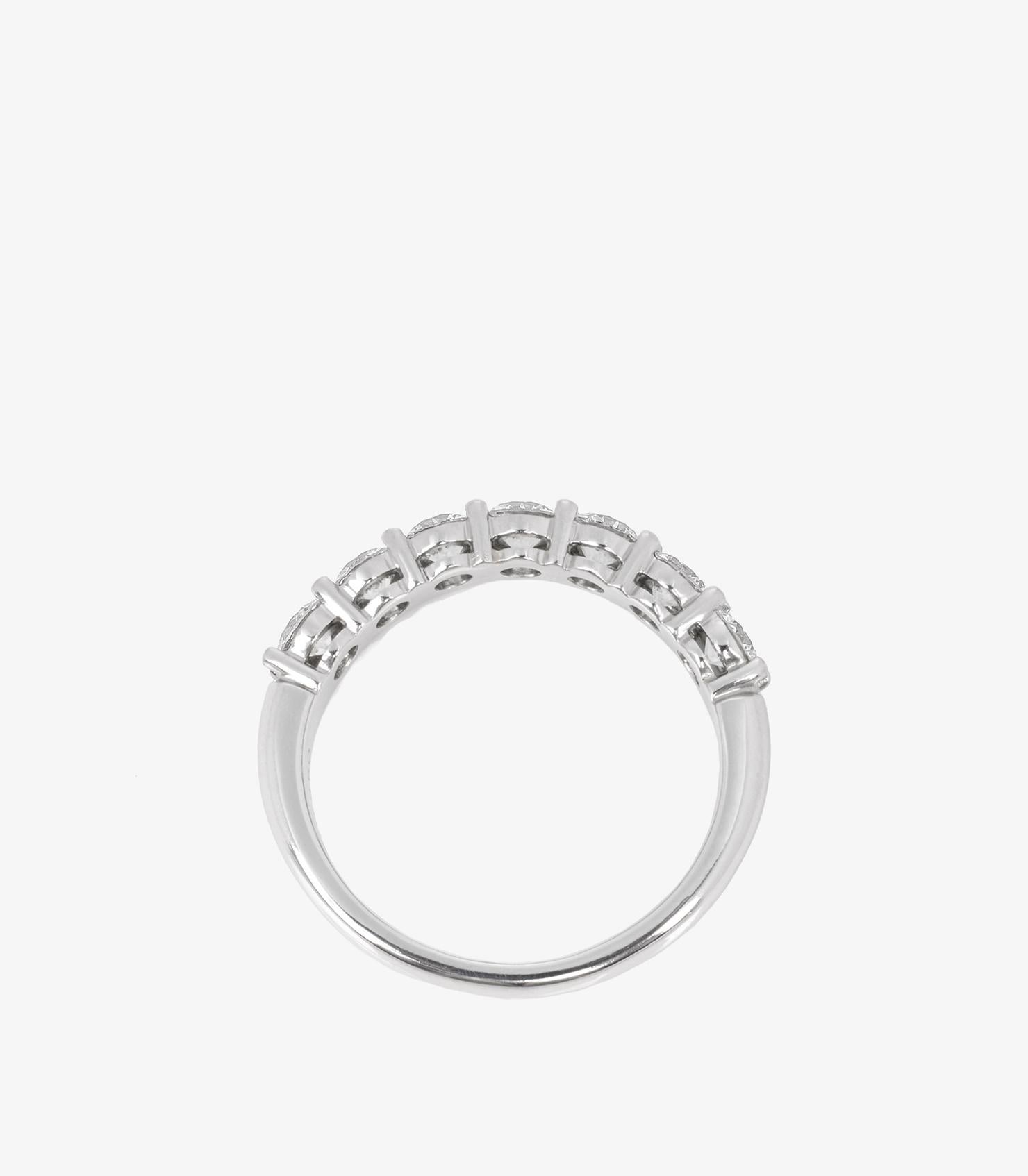 Women's or Men's Tiffany & Co. 0.91 Carat Brilliant Cut Diamond Platinum Eternity Ring For Sale